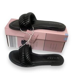 Serra slide sandals with braided top strap NIB